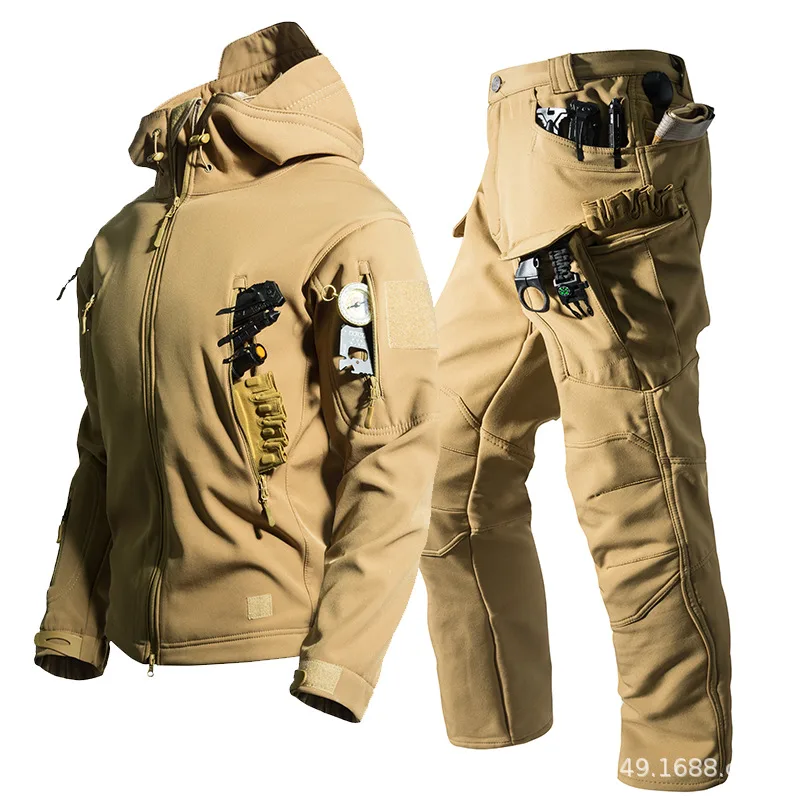 Three-in-one composite shark skin jacket, waterproof, windproof and warm camouflage jacket, special forces jacket 2