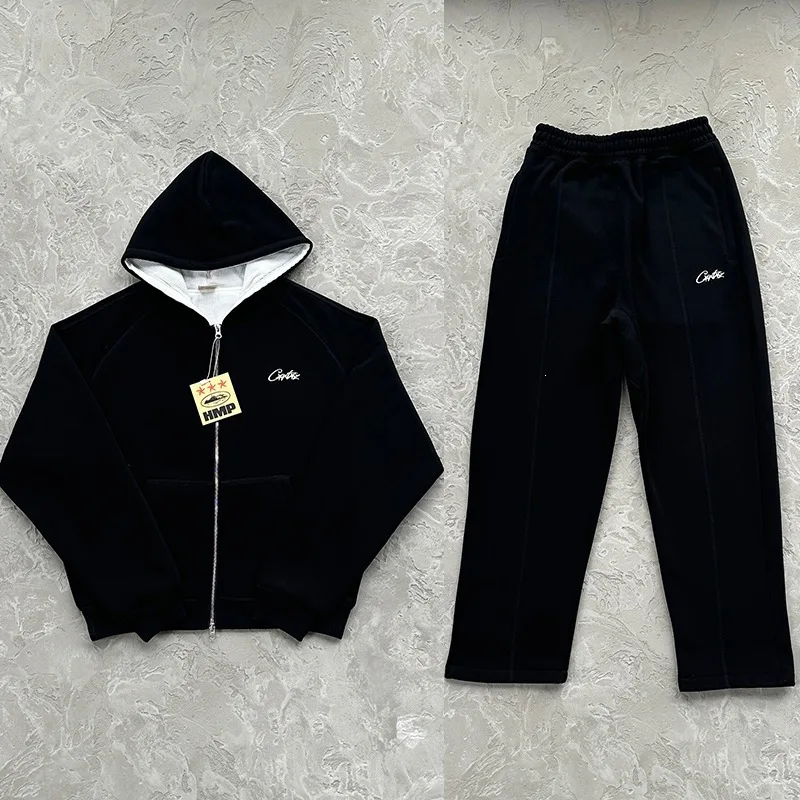 British hiphop hip hop street dance hooded sweatshirt jacket men's loose sports suit straight sweatpants