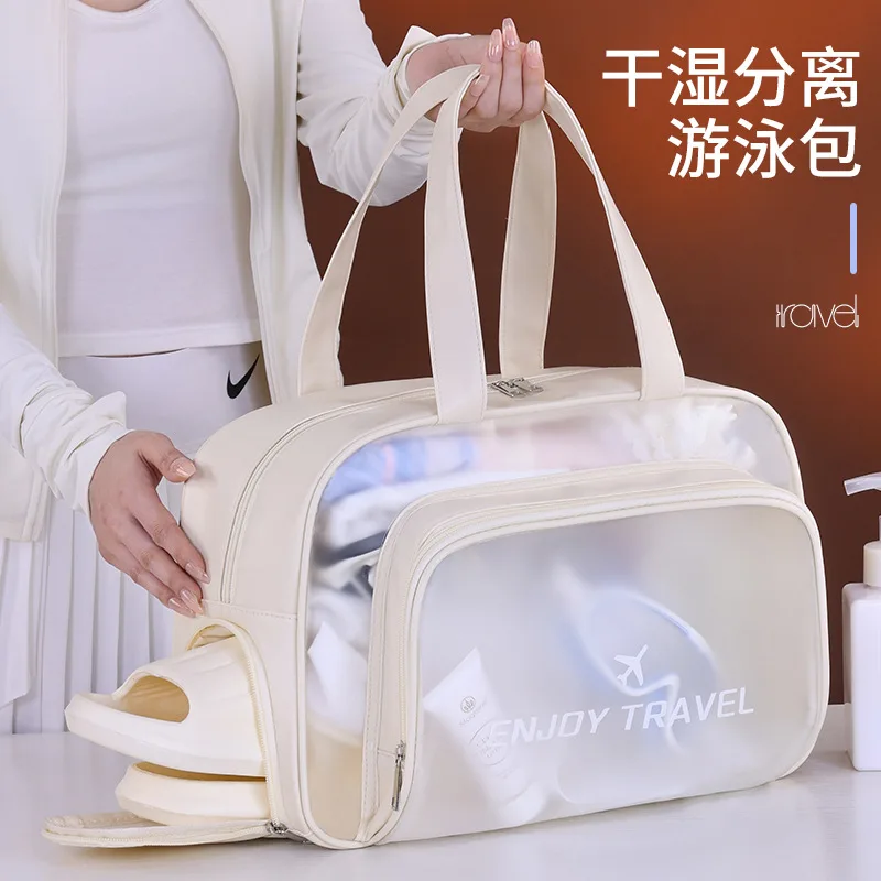 Cross-border new product dry and wet separation waterproof swimming bag beach bag fitness sports bag storage toiletries cosmetic bag