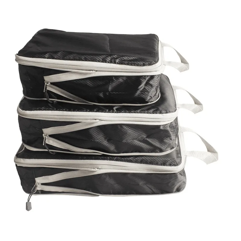 Cross-border travel storage bag, compression storage bag, three-piece set, waterproof clothing organizer, suitcase, separate travel bag