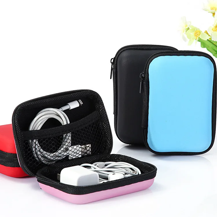 Headphone storage bag Mobile phone data cable charger storage box protective cover Portable headphone bag coin purse wholesale