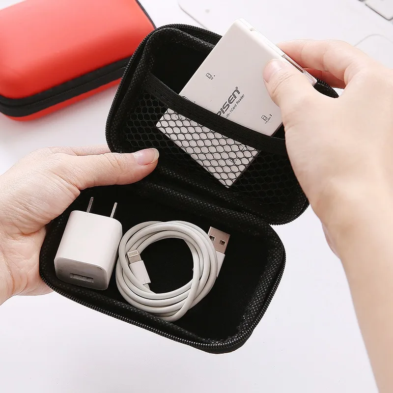 Headphone Storage Bag Data Cable Storage Box Charger Box Size Mini Portable Bag Digital Organizing Protective Cover 4