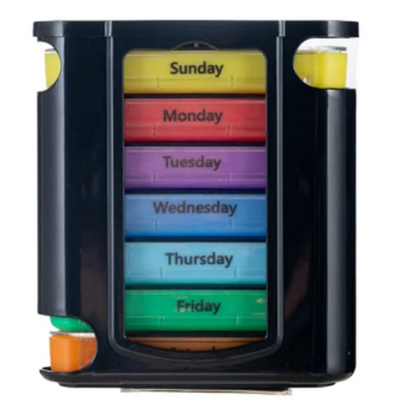 Foreign trade multi-language version of the drawer pill box, 28 compartments for 7 days a week, convenient medicine storage, 7-day drawer pill box 5