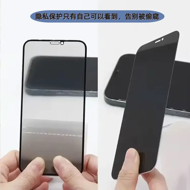 Wholesale anti-peep tempered film for Apple 16pro iPhone17/pro/max full screen anti-fingerprint mobile phone film 3