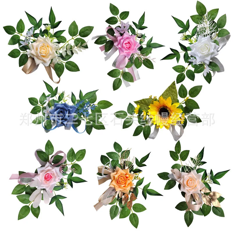 Wedding chair decoration chair back flower chair back veil wedding decoration chair decoration wedding party decoration 5