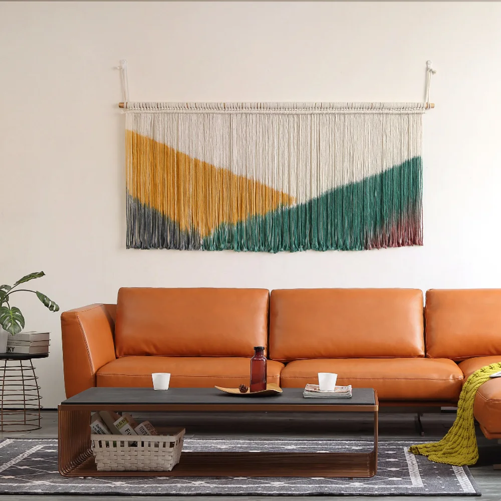 ins Nordic style dyed hand-woven tapestry creative B&B room wall decoration bedside sofa background wall hanging