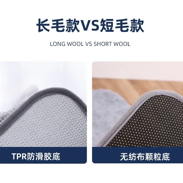 Plush absorbent floor mats, bathroom non-slip mats, thickened home kitchen bathroom toilet door carpets 4