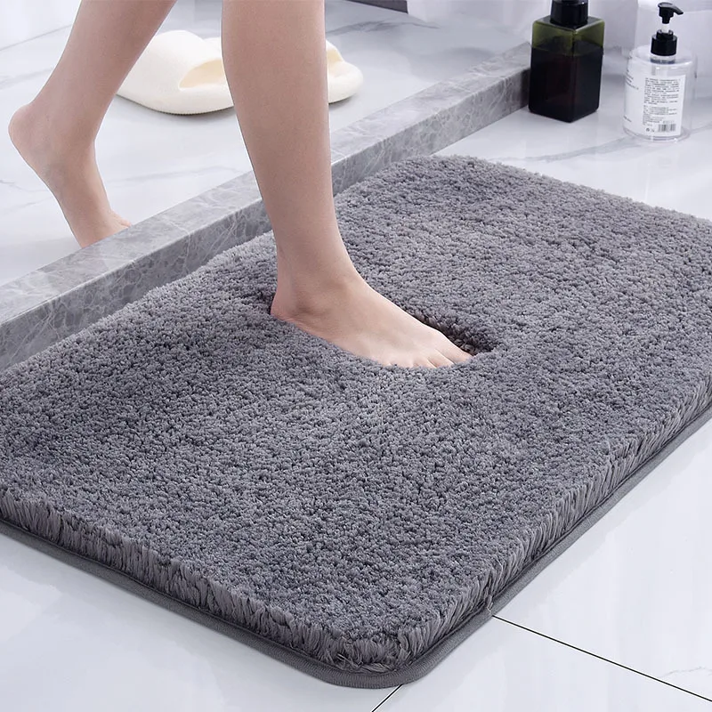 Plush absorbent floor mats, bathroom non-slip mats, thickened home kitchen bathroom toilet door carpets 6
