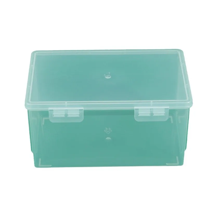 Large double-button transparent pp storage box stationery toy parts plastic box jewelry cosmetics packaging storage box 5