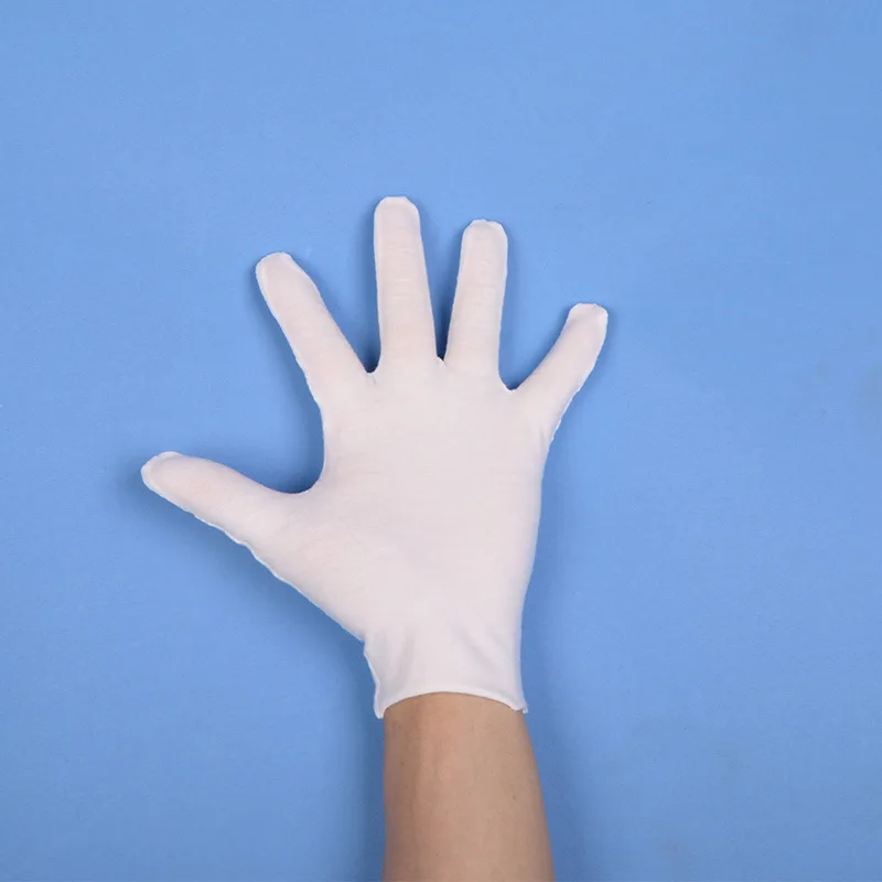 White labor protection gloves cultural and entertainment industrial pure cotton thickened performance etiquette work gloves wear-resistant labor protection gloves 4