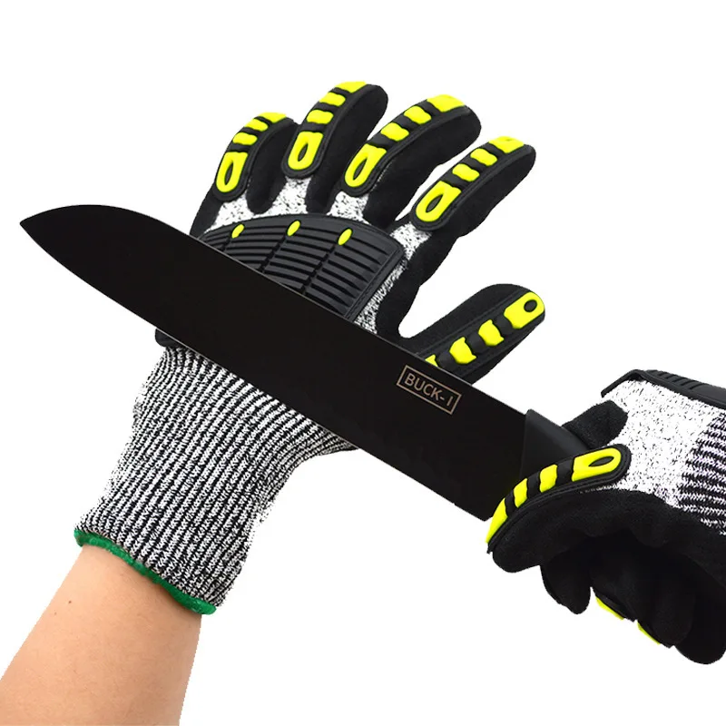 Professional mechanical anti-cutting, wear-resistant, shock-proof and anti-collision gloves, anti-smashing, oil mining and drilling labor protection gloves 2