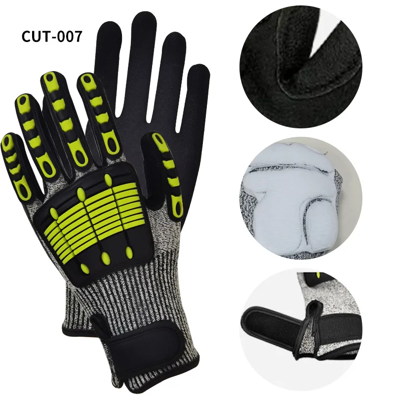 Professional mechanical anti-cutting, wear-resistant, shock-proof and anti-collision gloves, anti-smashing, oil mining and drilling labor protection gloves 3
