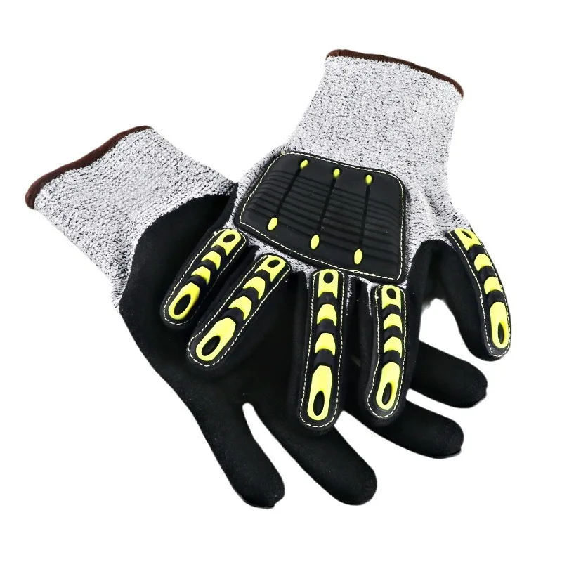 Professional mechanical anti-cutting, wear-resistant, shock-proof and anti-collision gloves, anti-smashing, oil mining and drilling labor protection gloves 5