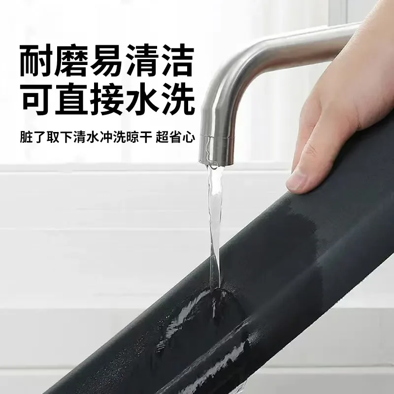 Leather door bottom sealing strip, anti-collision strip, dustproof, windproof, warm and soundproof, washable door bottom sealing strip 4