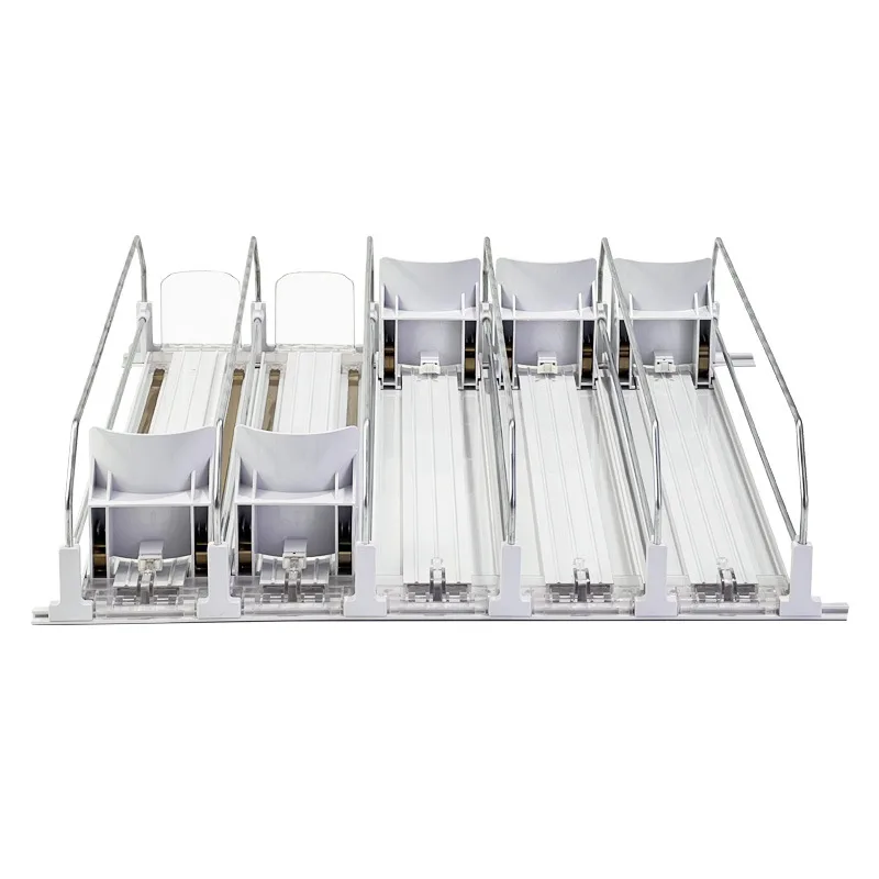 Refrigerator beverage pusher supermarket soda storage box convenience store beverage can booster beverage display rack 5