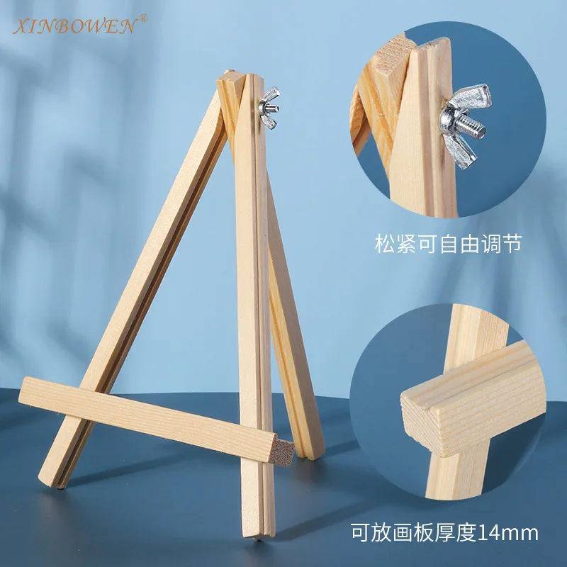 Original pine mini easel creative desktop tripod bracket folding painting advertising sketch display stand 3