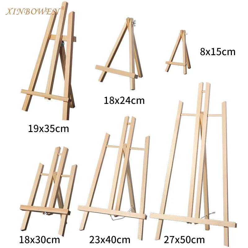 Original pine mini easel creative desktop tripod bracket folding painting advertising sketch display stand 4