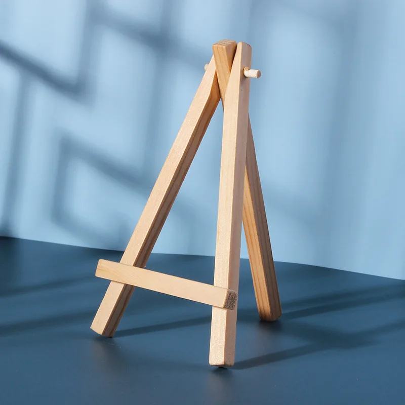 Original pine mini easel creative desktop tripod bracket folding painting advertising sketch display stand 6