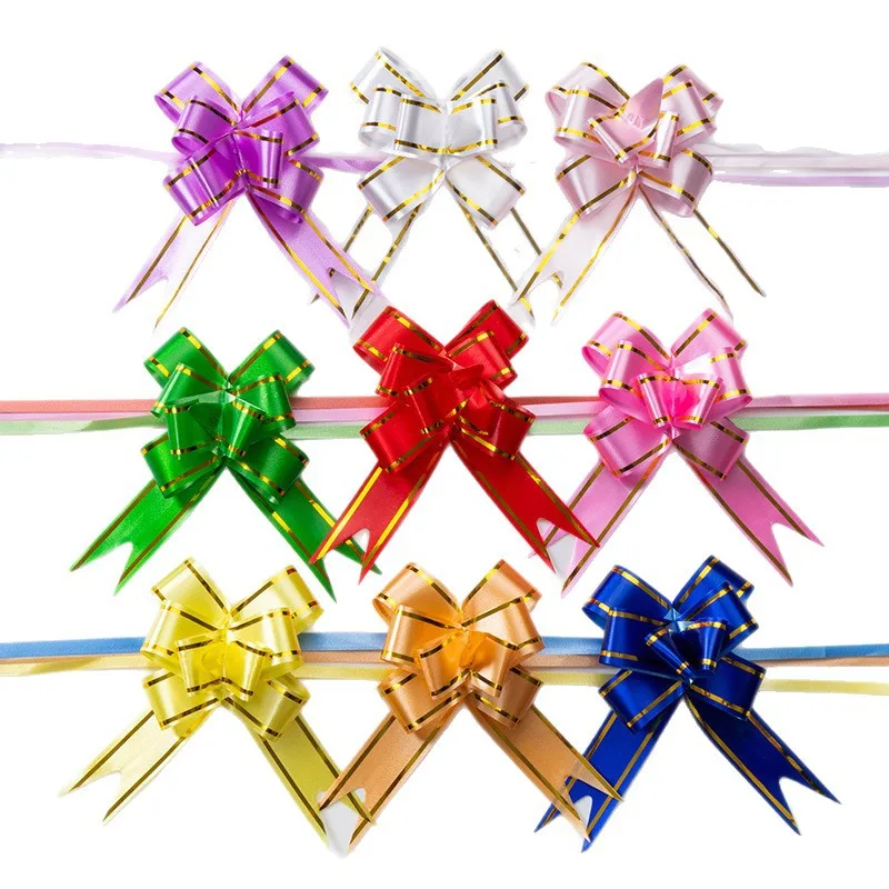 Ribbons, colorful strips, wedding room, ceiling, stairs, living room, wedding room, solid color, gold-rimmed bow, gift packaging 5