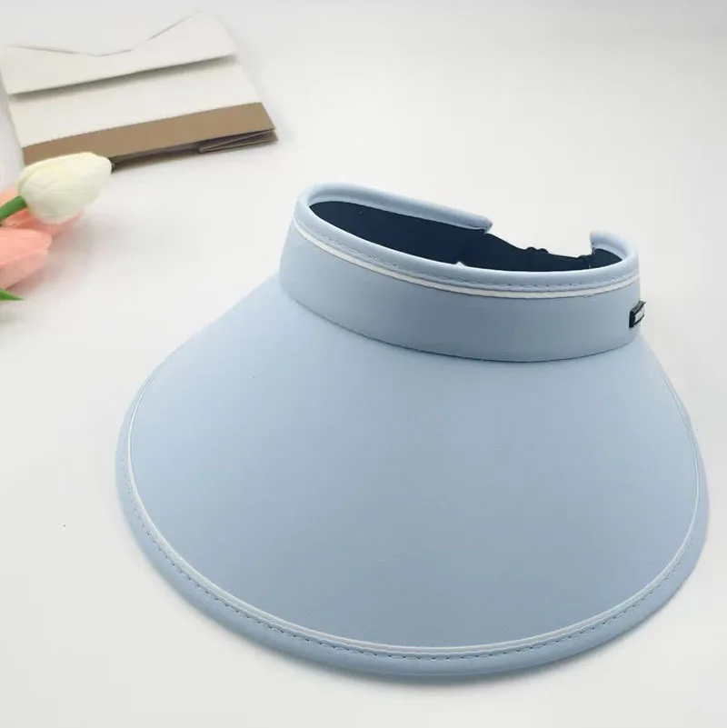 Summer women's sun protection sun hat women's sun cover face empty top hat new large brim peaked hat 2