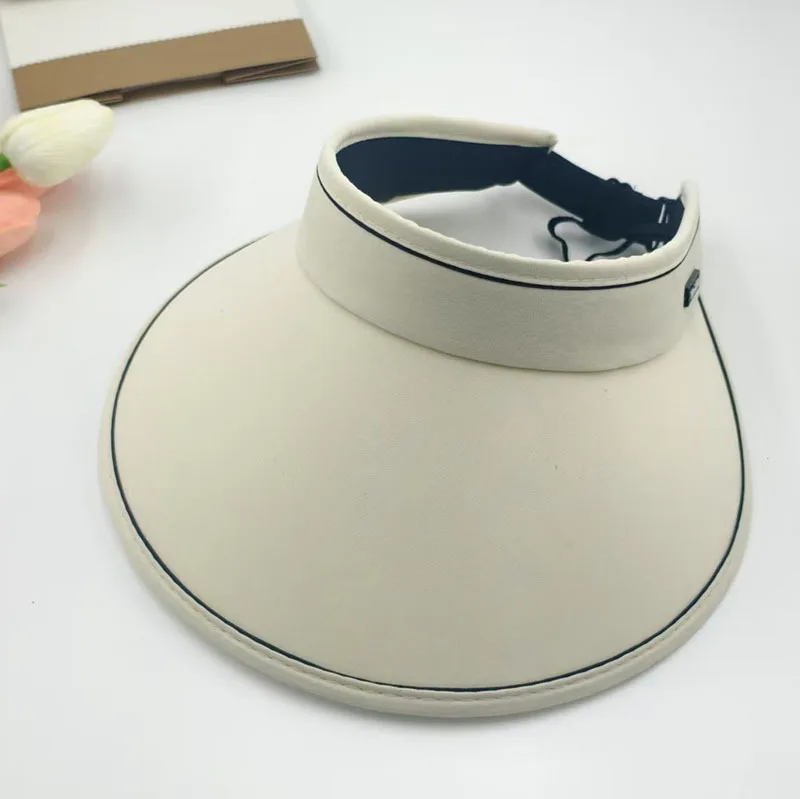 Summer women's sun protection sun hat women's sun cover face empty top hat new large brim peaked hat 3