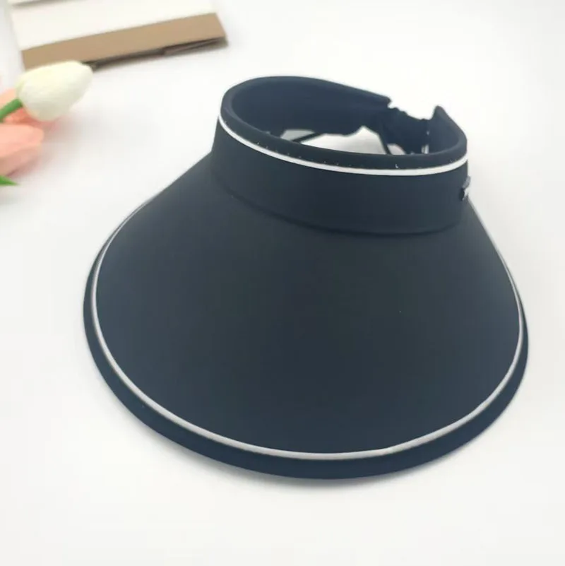 Summer women's sun protection sun hat women's sun cover face empty top hat new large brim peaked hat 4