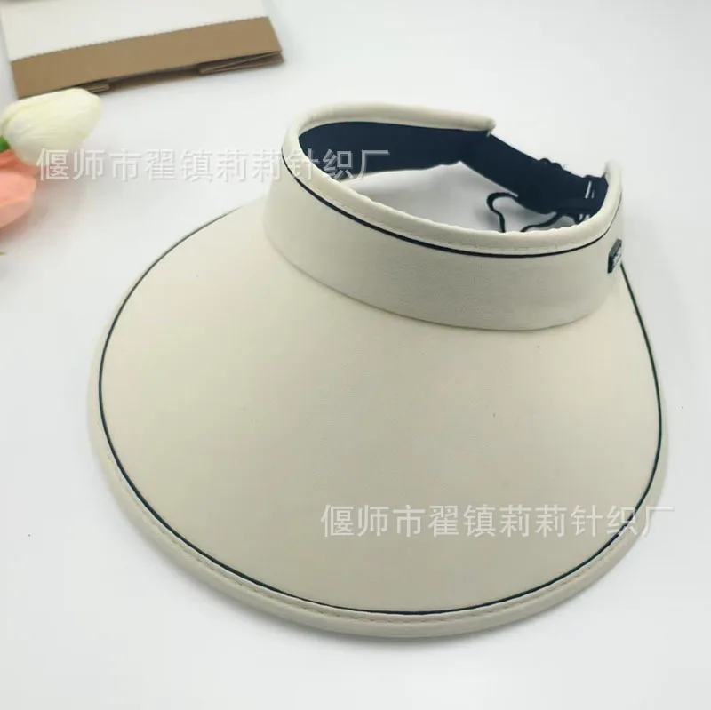 Summer women's sun protection sun hat women's sun cover face empty top hat new large brim peaked hat 6