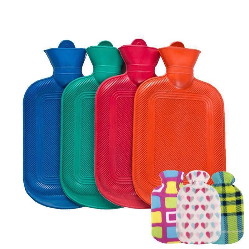 Winter rubber hot water bottle filled with water hand warmer safety anti-scalding nostalgic hot water bottle factory direct sale 2