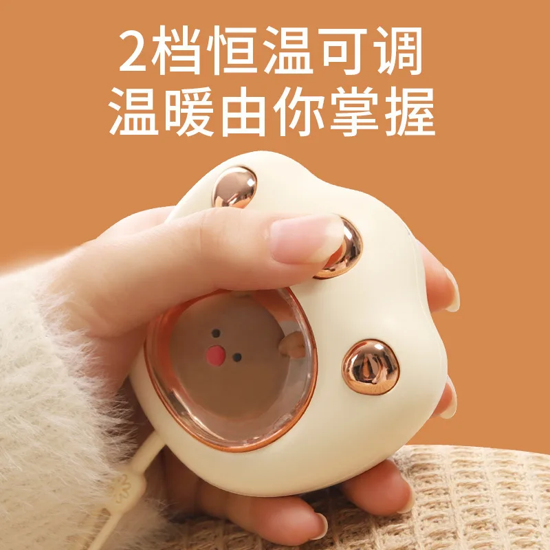 Portable explosion-proof hand warmer in winter cute pet mini electric hand warmer usb rechargeable cat paw hand warmer 3