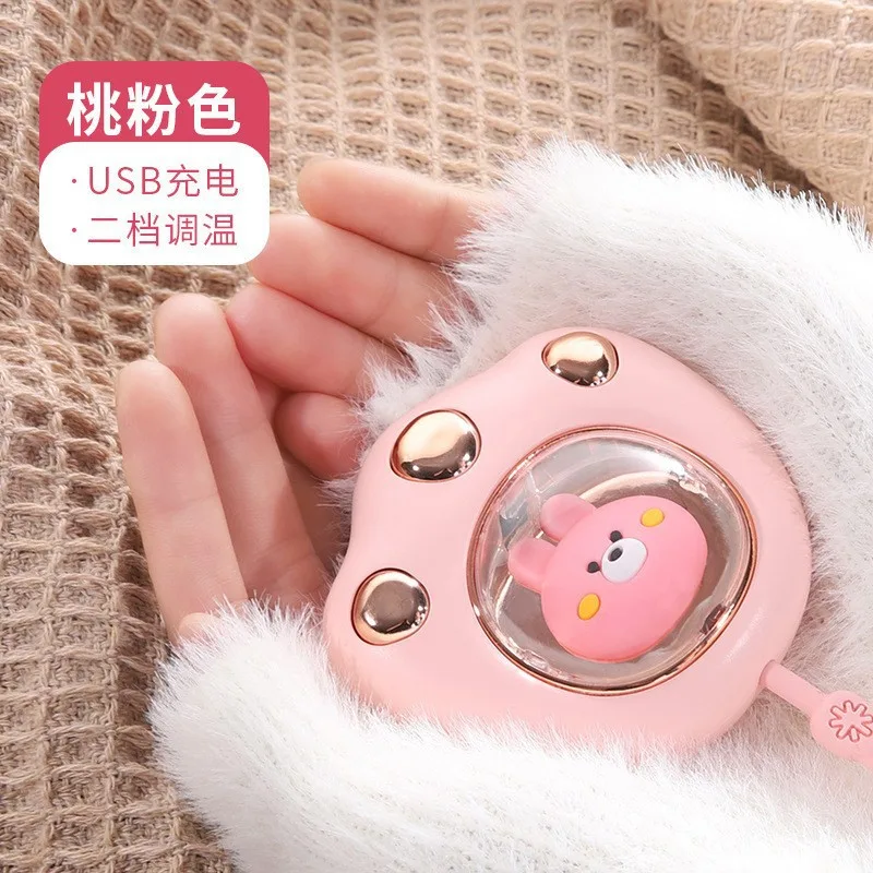 Portable explosion-proof hand warmer in winter cute pet mini electric hand warmer usb rechargeable cat paw hand warmer 6