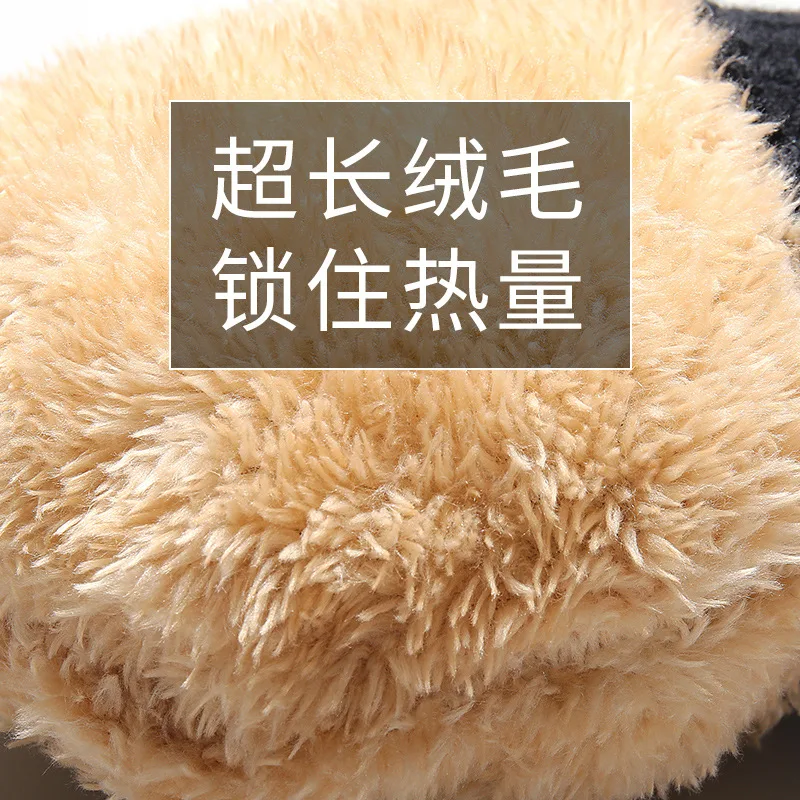 Knitted gloves winter women's double-layer velvet thickened cold-proof and warm cycling outdoor touch screen gloves 2