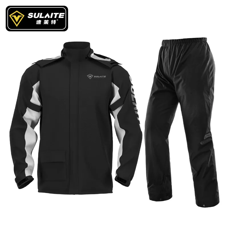 Motorcycle raincoat and rain pants set for outdoor riding full body split raincoat pants with hidden shoe covers