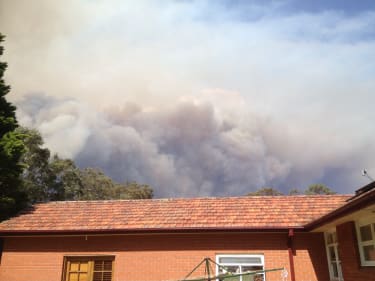 Smoke from the Linksview fire