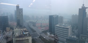 View from the office, with bonus pollution