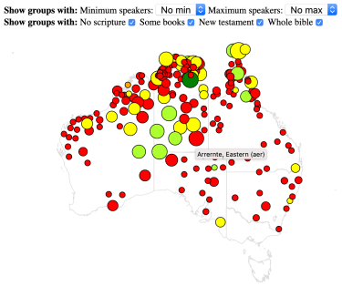 Filterable language map