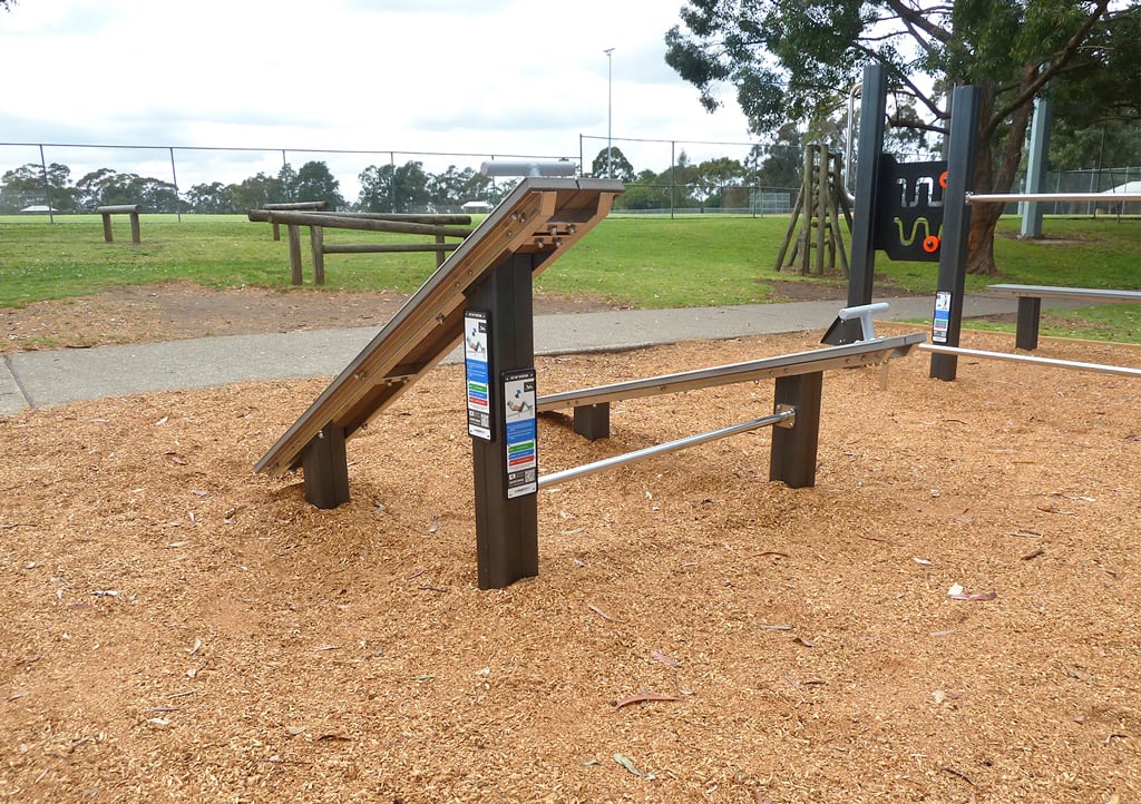 Rofe Park
This suburban park in leafy Hornsby Heights provides fitness workout challenges for many ability levels. The layout has been carefully designed to provide a circuit of activities that make it easy to cover each area of a planned workout. Users have access to warm up benches, stretching and flexibility activities and warm down areas as well for the end of the session. - photo 5
