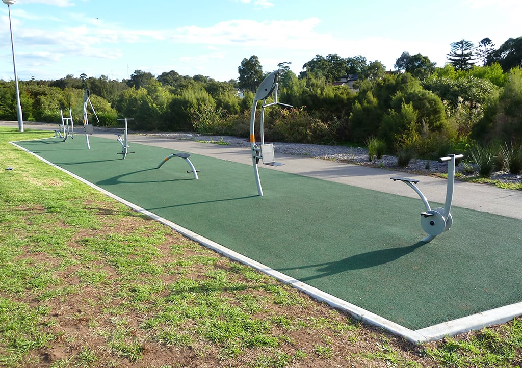 Virginius Reserve
The Euro cardio and resistance station installed at the Virginius Reserve, Padstow, features an array of fitness units designed to target specific muscle groups. - photo 2