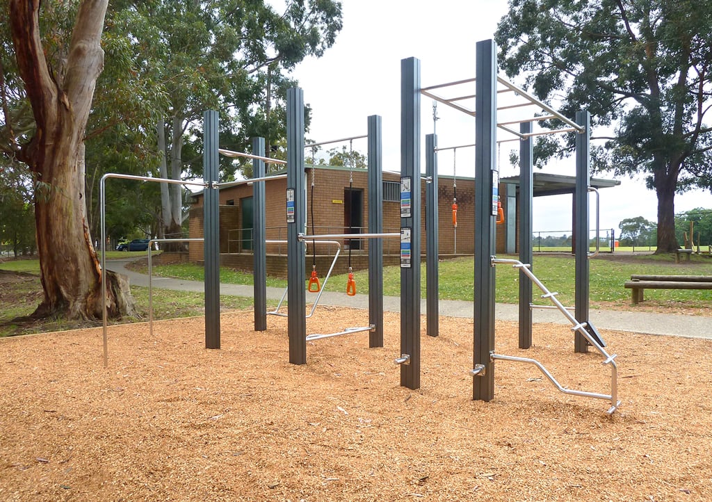 Rofe Park
This suburban park in leafy Hornsby Heights provides fitness workout challenges for many ability levels. The layout has been carefully designed to provide a circuit of activities that make it easy to cover each area of a planned workout. Users have access to warm up benches, stretching and flexibility activities and warm down areas as well for the end of the session. - photo 1