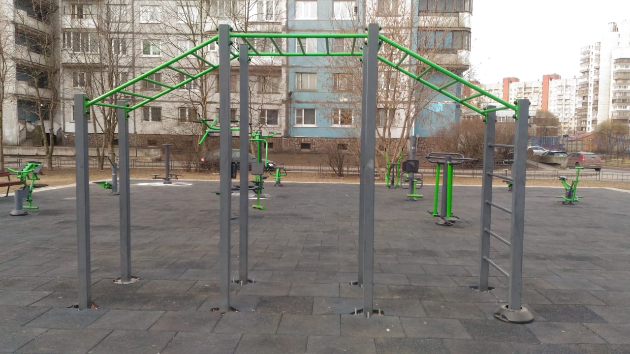 Monkey Bars at Calisthenics Park at улица Кораблестроителей, Санкт-Петербург #wp1591 – photo 2 of 4