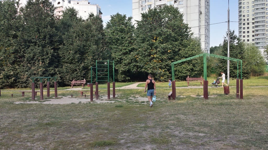 Abs Bench at Calisthenics Park at улица Академика Анохина, Москва #wp1740 – photo 2 of 3
