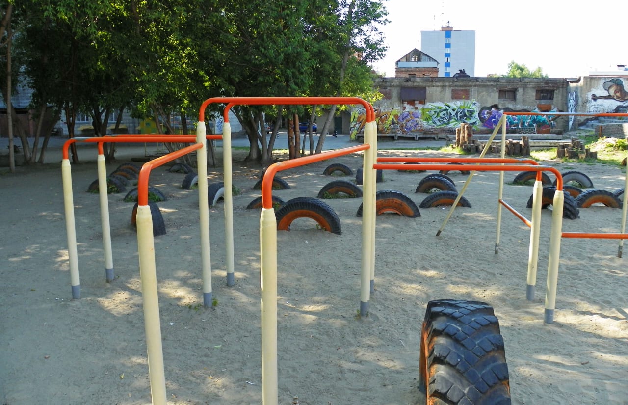 Sprossenwand bei Calisthenics Park at Космическая улица, городской округ Новосибирск – Foto 4 von 7