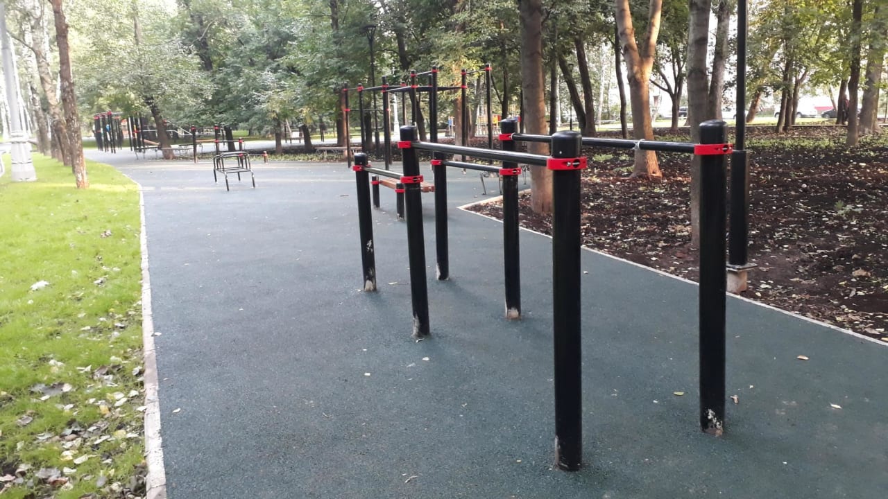 Шведська стінка на майданчику Calisthenics Park at Берёзовая аллея, Москва – фото 5 з 6