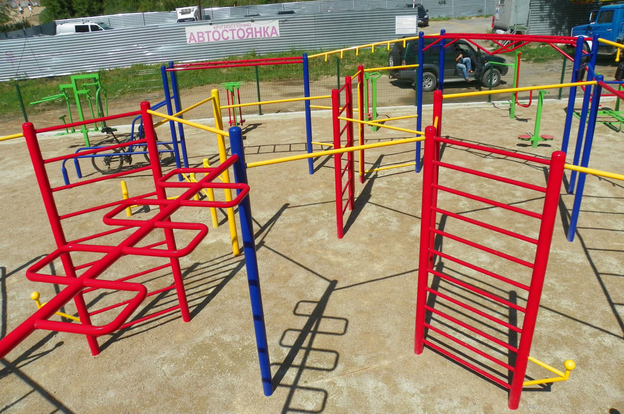 Упоры для отжиманий на площадке Calisthenics Park at Окопный переулок, городской округ Новосибирск – фото 5 из 7