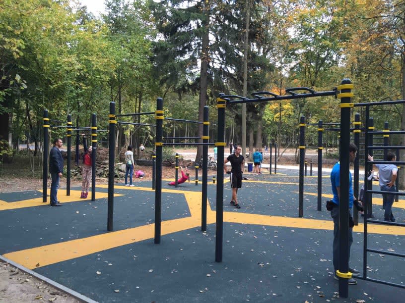 Klimmzugstange bei Calisthenics Park at Лыжероллерная трасса имени Ларисы Лазутиной, Московская область – Foto 1 von 5