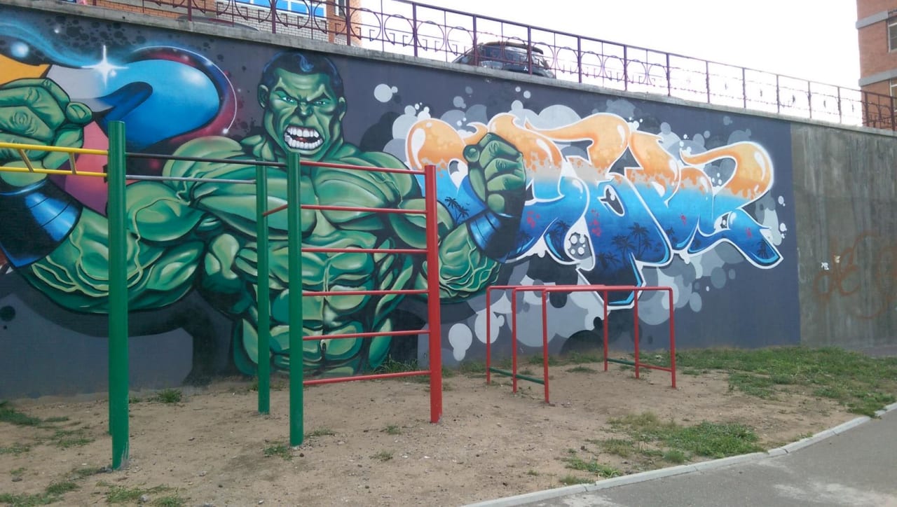 Workout-Säulen bei Calisthenics Park at Смоленская улица, Чита – Foto 5 von 9