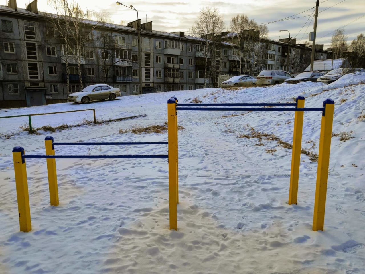 Coloane de antrenament la Outdoor Gym in Приморский микрорайон, Иркутск – fotografia 6 din 6