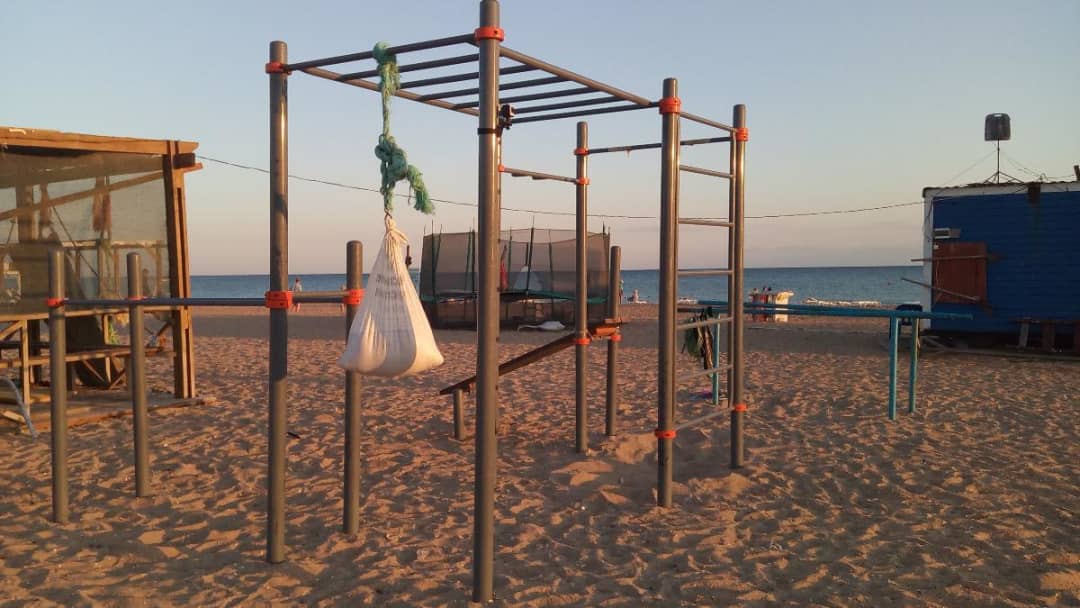 Бруси на майданчику Calisthenics Park at Гвоздика, Благовещенская – фото 2 з 8