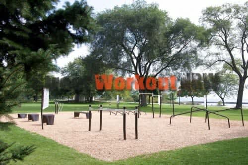 Parallel Gym Bars at Calisthenics Park at Waterfront Recreational Trail, Toronto #wp3616 – photo 2 of 2