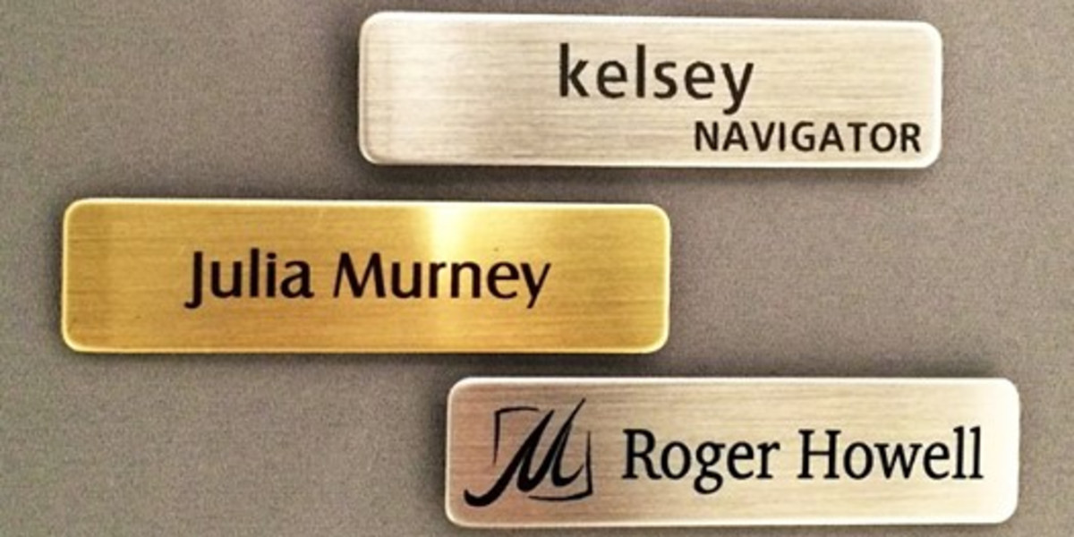 Custom Name Tags Engraved Identification Tags Employee Name Plates