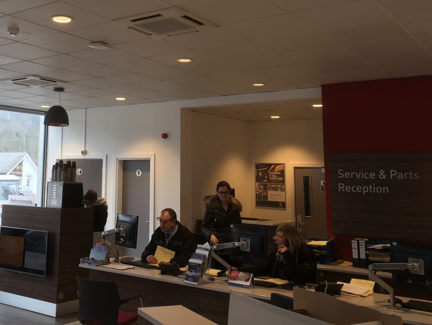 Dealership Showroom Air Conditioning Installs. Paskins Air Conditioning Wolverhampton